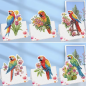 Preview: Diamond Painting 6 Stück Grusskarten Papageien